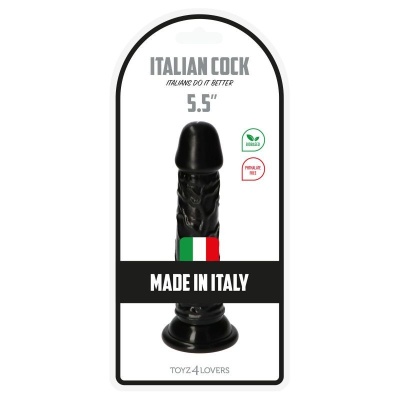 Realistyczne dildo z przyssawką Rino Black 13,5 cm, czarny - 1 2