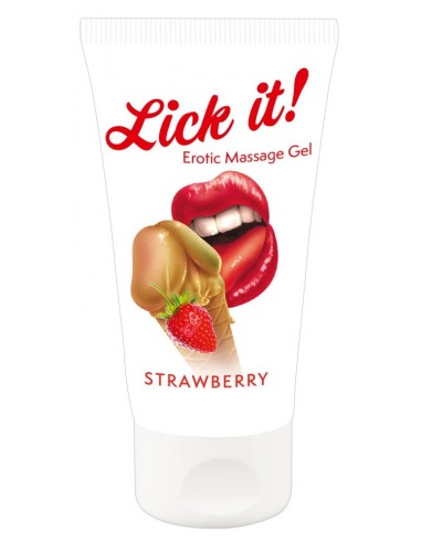 Lick It! Strawberry 50 ml - Olejki i żele do masażu - 1