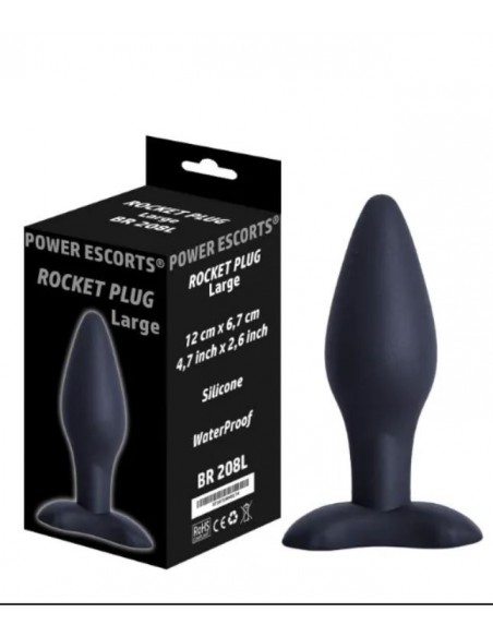 Rocket Plug Silicone large black - Korki analne silikonowe - 1