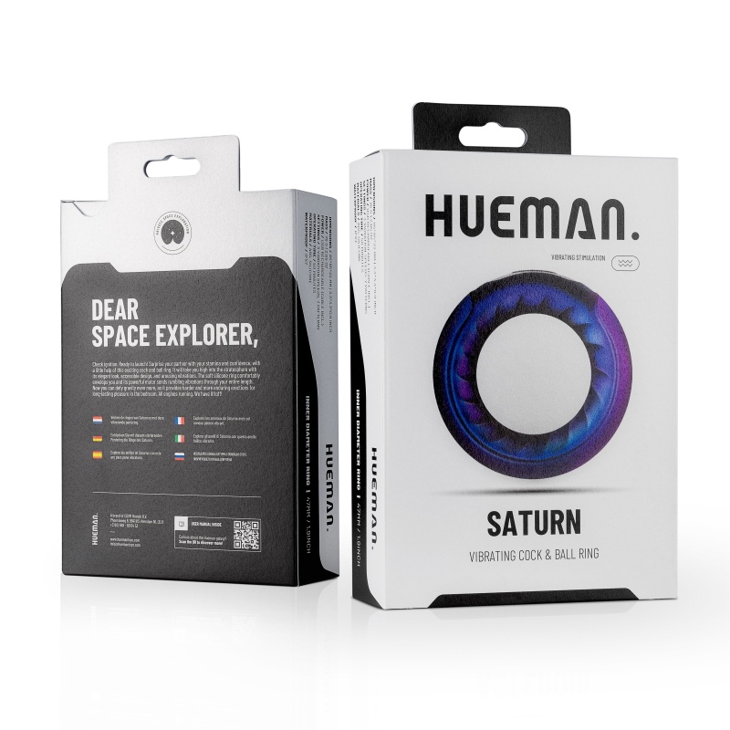 Hueman - Saturn Pierścień na penisa i jądra z wibracjami - 1