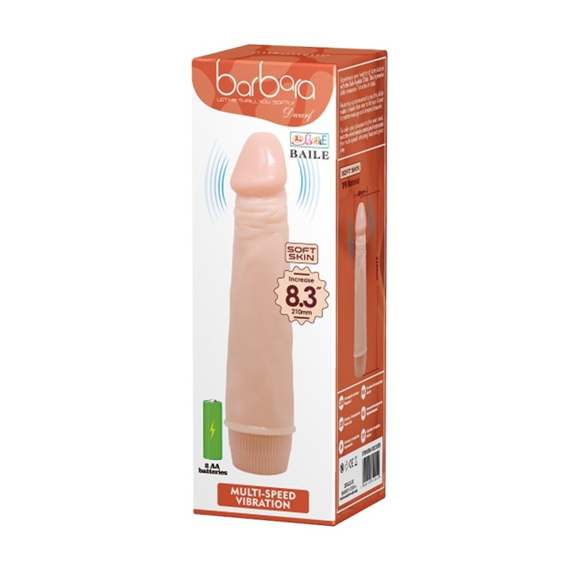Wibrator DWARF Soft Skin 21 cm z regulacją wibracji - 1