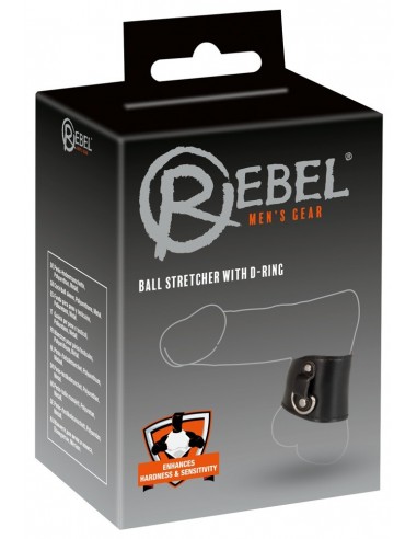 Pierścień erekcyjny Ball Stretcher with D-Ring - Pierścienie erekcyjne niewibrujące - 2
