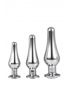 GLEAMING LOVE PLEASURE SET SILVER - Korki analne stalowe - 1 2