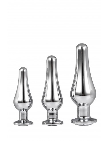 GLEAMING LOVE PLEASURE SET SILVER - Korki analne stalowe - 2