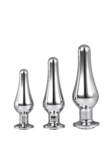 GLEAMING LOVE PLEASURE SET SILVER - Korki analne stalowe - 2