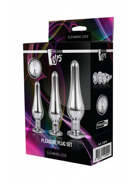 GLEAMING LOVE PLEASURE SET SILVER - Korki analne stalowe - 3