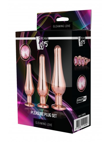 GLEAMING LOVE PLEASURE SET ROSE GOLD - Korki analne stalowe - 3