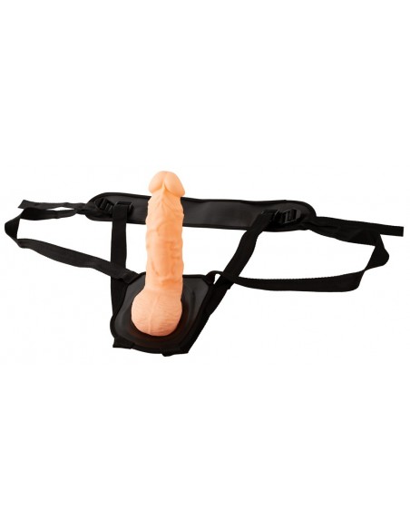 Dildo Z Otworem Na Pasku Erection Assistant Hollow Stra - Strap-ony, dilda na pasku bez wibracji - 4