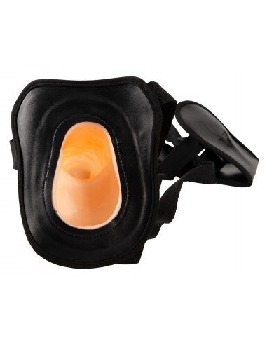 Dildo Z Otworem Na Pasku Erection Assistant Hollow Stra - Strap-ony, dilda na pasku bez wibracji - 7