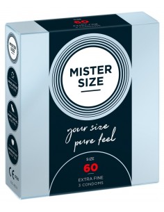 Mister Size 60mm pack of 3 - Prezerwatywy wegańskie - 1