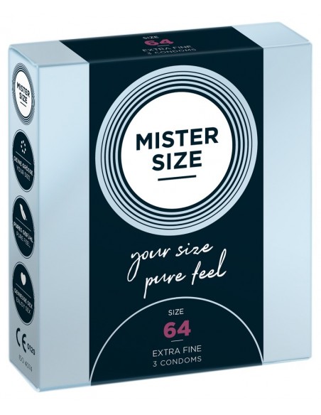 Mister Size 64mm pack of 3 - Prezerwatywy wegańskie - 1