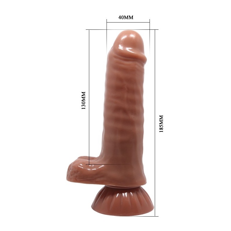 Dildo Beautiful Baron - TPR, podstawa przyssawkowa, średnica 4 cm, długość robocza 19,8 cm - 7