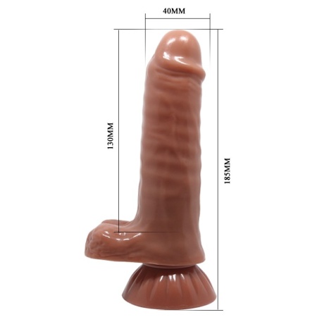 Dildo Beautiful Baron - TPR, podstawa przyssawkowa, średnica 4 cm, długość robocza 19,8 cm - 7