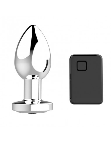 Stymulator-Rechargeable Butt Plug Vibrator USB 10 Functions - Silver - Kulki i korki analne wibrujące - 1