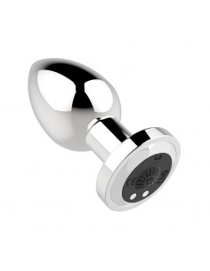 Stymulator-Rechargeable Butt Plug Vibrator USB 10 Functions - Silver - Kulki i korki analne wibrujące - 1 2