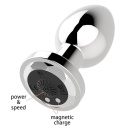 Wibracyjny korek analny ze stali nierdzewnej, 10 funkcji, 8,4 cm, srebrny - 4