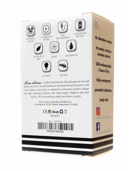 Stymulator-Rechargeable Butt Plug Vibrator USB 10 Functions - Silver - Kulki i korki analne wibrujące - 8