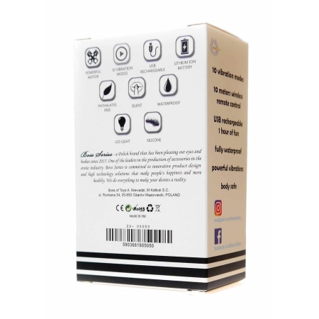 Wibracyjny korek analny ze stali nierdzewnej, 10 funkcji, 8,4 cm, srebrny - 8