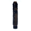 Wibrator Juicy Jelly Multispeed Black - realistyczna faktura TPR, płynna regulacja wibracji, 22 cm - 3