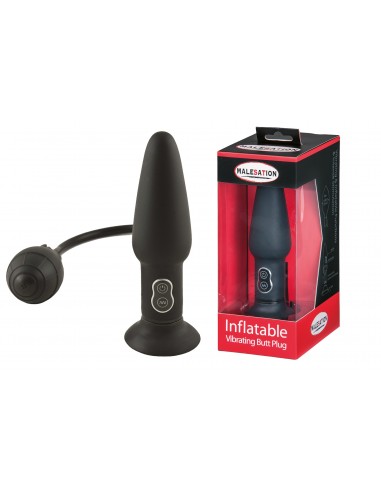 MALESATION Inflatable Butt Plug with Vibration - Kulki i korki analne wibrujące - 1