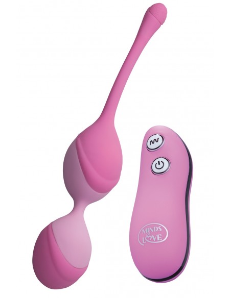 MINDS of LOVE TrainBalls Vibro Remote Duo Egg pink - Kulki Gejszy i Jajeczka Wibrujące - 2