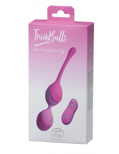 MINDS of LOVE TrainBalls Vibro Remote Duo Egg pink - Kulki Gejszy i Jajeczka Wibrujące - 3