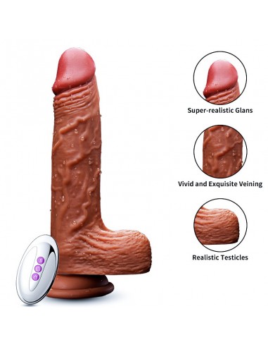 Realistyczny Wibrator z Ruchem Góra/Dół Grzaniem i Wibracjami 21 cm - Wibratory Realistyczne - 4