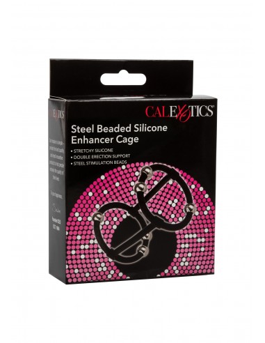 Beaded Silicone Enhancer Cage - Pierścienie erekcyjne niewibrujące - 2