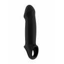 Przedłużka na penisa No.17 Black - miękki TPE, wydłużenie 35 mm, średnica zewnętrzna 5,5 cm - 1