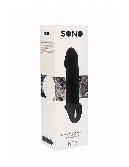 No.17 - Dong Extension - Black - Przedłużki i nakładki na penisa - 2