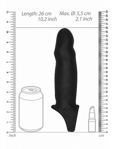No.17 - Dong Extension - Black - Przedłużki i nakładki na penisa - 4
