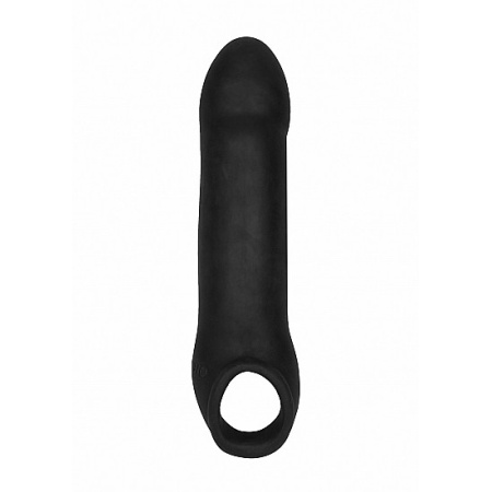 Przedłużka na penisa No.17 Black - miękki TPE, wydłużenie 35 mm, średnica zewnętrzna 5,5 cm - 5
