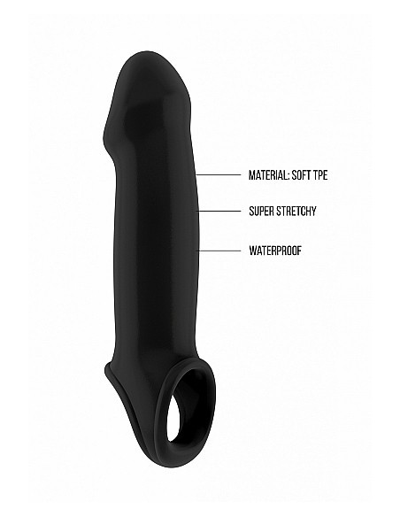 No.17 - Dong Extension - Black - Przedłużki i nakładki na penisa - 10