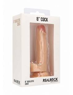 Realistic Cock - 8" - With Scrotum - Skin - Dilda realistyczne - 1 2