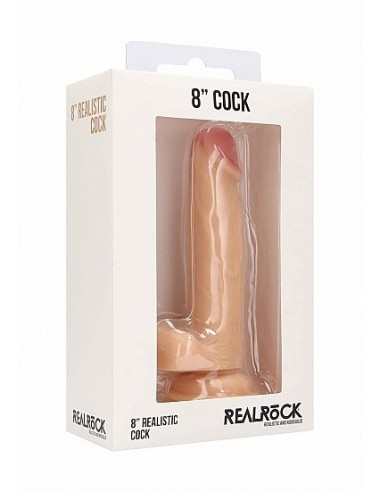Realistic Cock - 8" - With Scrotum - Skin - Dilda realistyczne - 2