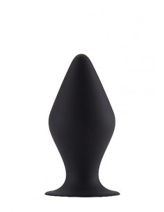 Butt Plug with Suction Cup - Small - Black - Korki analne silikonowe - 1
