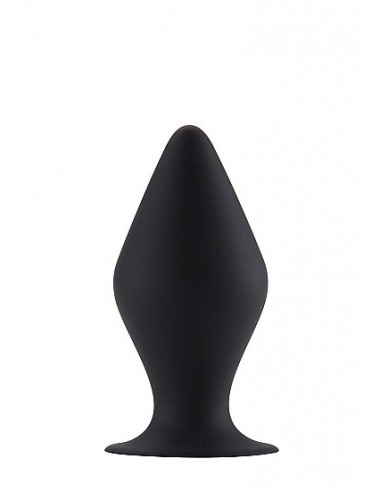 Butt Plug with Suction Cup - Small - Black - Korki analne silikonowe - 1