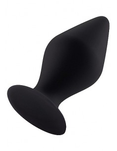 Butt Plug with Suction Cup - Small - Black - Korki analne silikonowe - 1 2