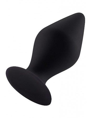 Butt Plug with Suction Cup - Small - Black - Korki analne silikonowe - 2