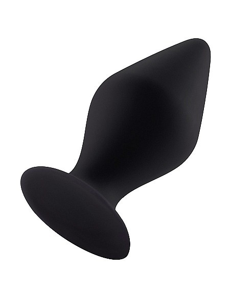 Butt Plug with Suction Cup - Small - Black - Korki analne silikonowe - 2