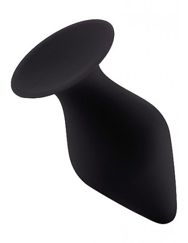 Butt Plug with Suction Cup - Small - Black - Korki analne silikonowe - 3