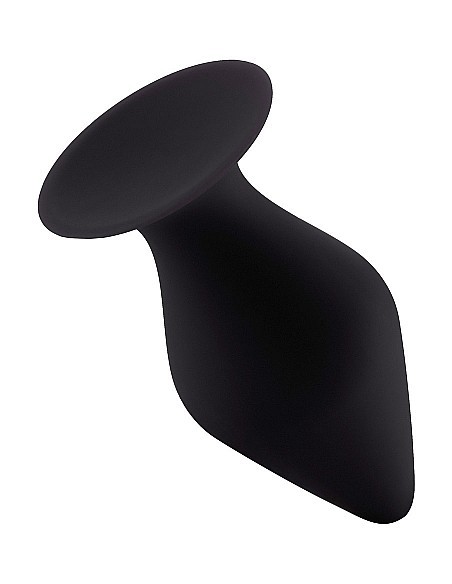 Butt Plug with Suction Cup - Small - Black - Korki analne silikonowe - 3