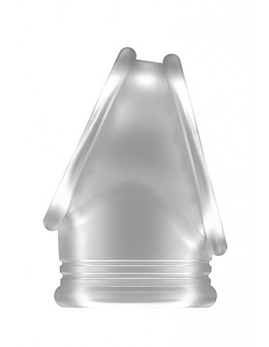 Pierścień erekcyjny No.48 - Cockring with Ball Strap - Translucent - Pierścienie erekcyjne niewibrujące - 3