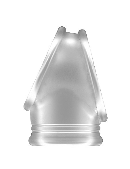 Pierścień erekcyjny No.48 - Cockring with Ball Strap - Translucent - Pierścienie erekcyjne niewibrujące - 3