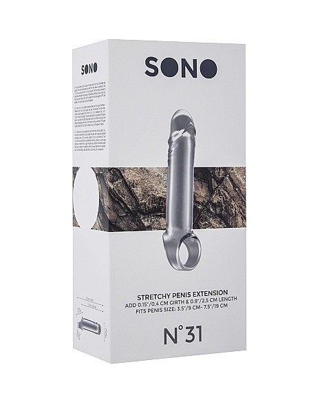 No.31 - Stretchy Penis Extension - Translucent - Przedłużki i nakładki na penisa - 3