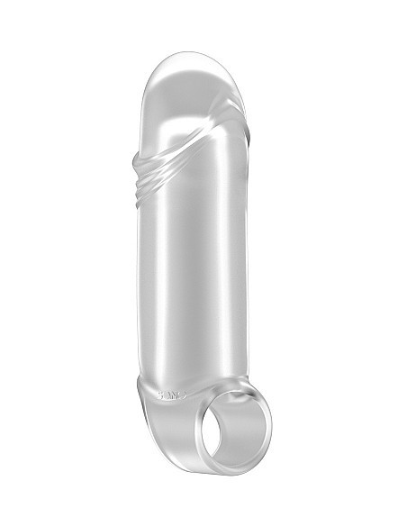 No.35 - Stretchy Thick Penis Extension - Translucent - Przedłużki i nakładki na penisa - 1