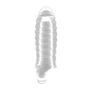 Nakładka na penisa No.36 - rozciągliwa tuleja TPE z paskiem na jądra, 15,2 cm wydłuża o ok. 2,5 cm i zwiększa obwód o 1 cm - 2