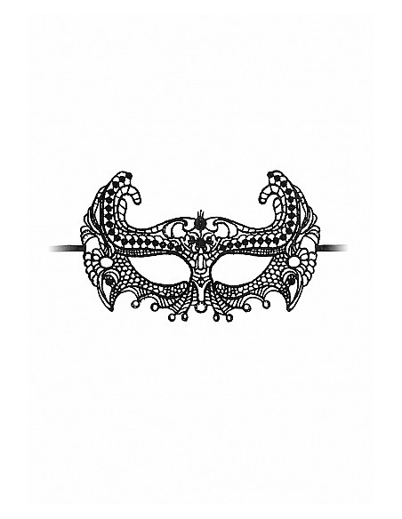 Empress Black Lace Mask - Black - Opaski i maski na oczy - 3