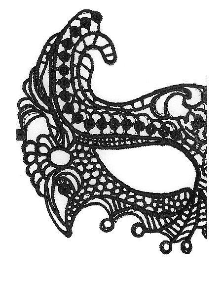 Empress Black Lace Mask - Black - Opaski i maski na oczy - 4