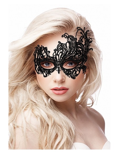 Royal Black Lace Mask - Black - Opaski i maski na oczy - 1